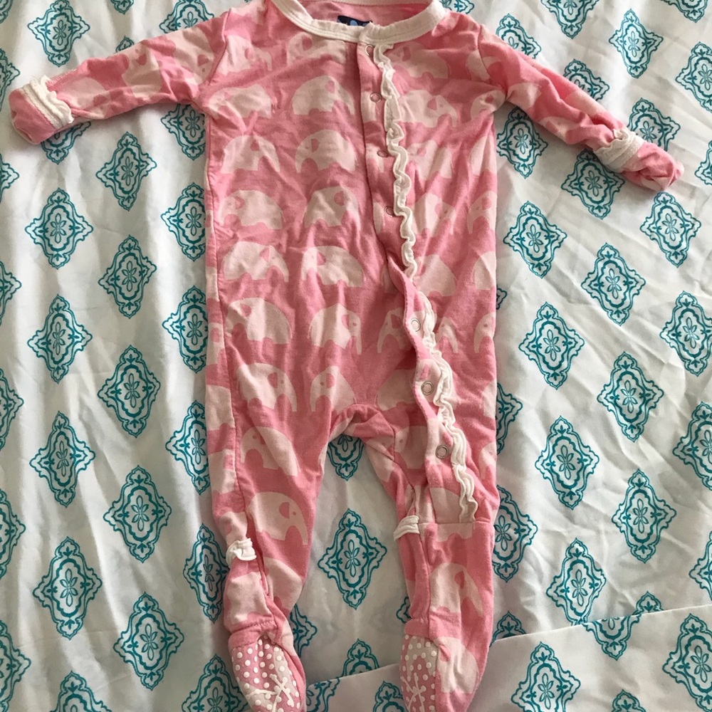 Kickee Pants Lotus Elephant Ruffle Sleeper